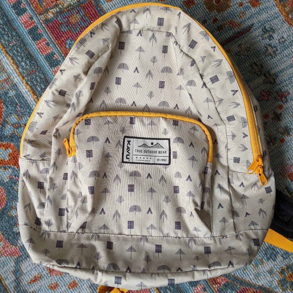 KAVU Paxton Backpack Geometric Tree Pattern
